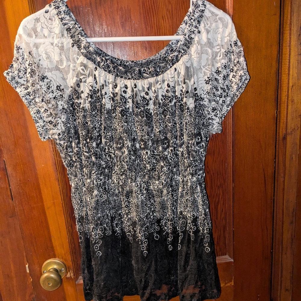 Black and White Women's Top